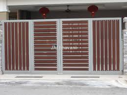 40 popular contemporary exterior house design ideas. Contemporary Steel Outdoor Gates Combine Positive And Ornamental Brush Off And Quite Normally They Give Steel Gate Design Gate Designs Modern House Gate Design