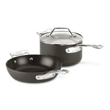 Essentials Nonstick Cookware Set 2 Piece Fry Sauce Pan With Lid Set 8 5 Inch 2 5 Quart Cookware Set Nonstick Cookware Nonstick