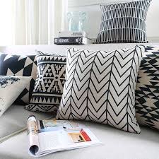 Geometrique Taie D Oreiller Noir Blanc Coussins Couvre Decor A La Maison Azect Monde Abstrait Carte Decoratif Orei Decoration Maison Taie D Oreiller Decoration
