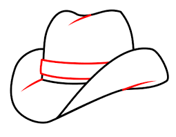 Drawing A Cartoon Cowboy Hat Cowboy Hat Drawing Cowboy Drawing Cowboy Hats