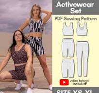 Patrón de costura en PDF de conjunto de leggings de cintura ...