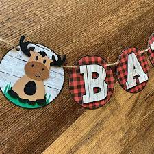 Lumberjack Baby Shower Decorations Boy Buffalo Plaid Baby Etsy Moose Baby Shower Plaid Baby Shower Buffalo Plaid Baby Shower