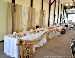 Bonfires And Wine Brie S Rustic Wedding Burlap Lace Head Table Wedding Bridal Shower Decorations Rustic Burlap Wedding