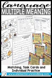 Use These Activities To Help Teach Multiple Meaning Words M Ms Are At The Center Of These Multiple Meaning Words Multiple Meaning Words Worksheet Task Cards