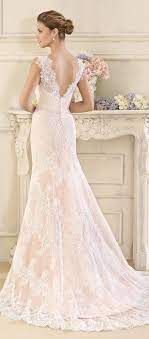 Blush Lace Fitted Wedding Dress By Fara Sposa 2017 Bridal Collection Blush Wedding Dress Lace Wedding Dresses Blush Wedding Dresses Strapless