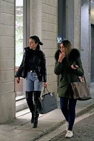 Georgina Rodriguez Goes Shopping At Luxury Retailers Chic Outfits Fashion Leather Thigh High Boots