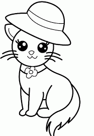 This project would work well for younger classes, say first and second grade level, as none of the shapes are particularly hard to draw. Cute Cat Coloring Pages Coloring Home
