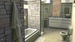 Modern Stone Bathroom Sims House Sims House Plans Sims House Design