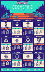 Https Www Behance Net Gallery 20123851 Calendar 2015 Pattern Desk Calendar Design Geometric Nature Calendar Design