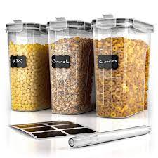 Rubbermaid containers & lids, storage, value pack. 4 Side Locking Lid Food Storage Keeper For Dry Food Airtight Plastic Cereal Container Buy Airtight Container Dry Food Container Plastic Container Product On Alibaba Com