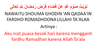 Fidyah merupakan bayaran denda yang dikenakan kepada seseorang yang tidak dapat mengganti puasanya di bulan ramadhan pada sesuatu tahun. Niat Puasa Ramadhan Qadha
