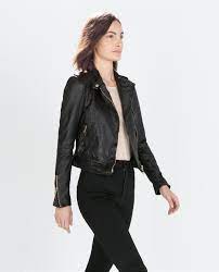 Image 5 Of Leather Biker Jacket From Zara Outerwear Women Jackets Leather Biker Jacket