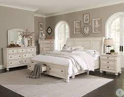 Includes upholstered headboard, upholstered footboard and rails. Bethel Wire Brushed White Cal King Storage Sleigh Platform Bed In 2021 White Bedroom Set Bedroom Sets Queen Master Bedroom Furniture