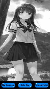 Anime coloring pages feature on famous anime characters like: High School Yandere Anime Coloring Pages