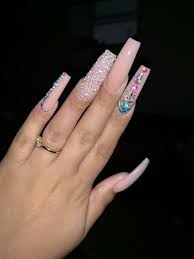 Summer nails forever coming in hawwwwt. Bling Chanel Acrylic Nails Novocom Top