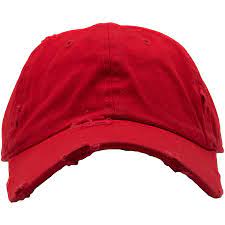 Foot Clan Vintage Distressed Red Blank Adjustable Dad Hat Cap Swag