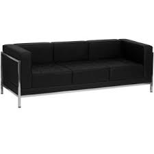 54.3 modern black faux leather love seats futon sofa loveseat living room office couch small space configurable sofa black. Office Furniture Hercules Black Leather Sofa Zb Imag Sofa Gg