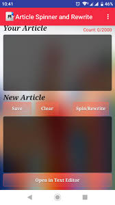 Your rewriter article is here. Article Spinner And Rewrite For Android Apk Download