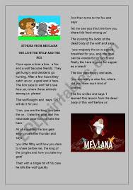 Maybe you would like to learn more about one of these? A Gorgeously Inspiring And Funny Story From Mevlana Esl Worksheet By Ottomanfan