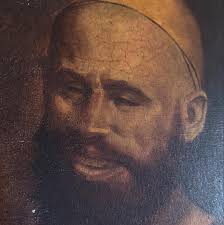 After spending a few hours restocking our antique and interior showroom  yesterday we spent most of our afternoon hanging this magnificent huge  artwork