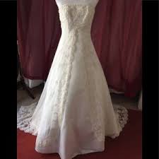 Elegant Michaelangelo Wedding Dress David Bridal Size 2 Gown
