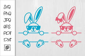Download Bunny Monogram Easter Svg Files Split Bunny Easter Bunny 1199342 Monograms Design Bundles