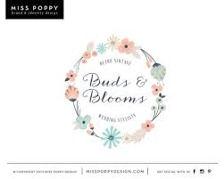Boutique Pre Made Logo Design Buds And Blooms Flower Shop Names Poppy Design Logo Design