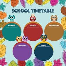 Back To School Hand Drawn Timetable Template Vector Free Download Dekorasi Kelas Papan Jadwal Grafis