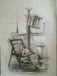 Interior Drawing Composition Drawing Rabbit Chair Cizim Kompozisyon Sketch Cizim Eskiz Sanat