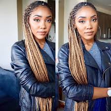 Honey Blonde Black And Blonde Box Braids Mixed 1 585 Likes 35 Comments Talaya Shantell Talaylayyy On Instagram Can I Just Make This Dark Brown To Ho Feed In Braid Hair Styles Blonde Braids