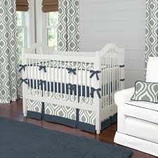 .patchwork 3 piece crib bedding set features a beautiful 100% cotton sateen patchwork of navy blue geometric and confetti dots with grey chevron prints. Gray And Navy Raindrops Crib Bedding Contemporary Kids Atlanta By Carousel Designs Houzz