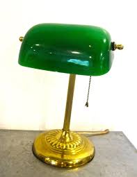 Want Etsy Listing At Https Www Etsy Com Listing 180642233 Vintage Library Lamp 1940s 50s Green Library Lamp Lamp Glass Desk Lamps