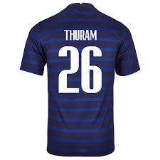 Mit den trikots kannst du jetzt dein eigenes trikot set bestellen und das für fast jede sportart. Kandiny Herren Franzosische Fussballnationalmannschaft Marcus Thuram 26 Heimtrikot Dunkelblau 2021 Trikot