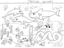Fondo Marino Colorear Marine Animals Coloring Pages Coloring For Kids
