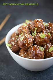 Spicy Asian Vegan Meatballs Small Green Kitchen Vegan Asian Vegan Meatballs Vegetarian Recipes