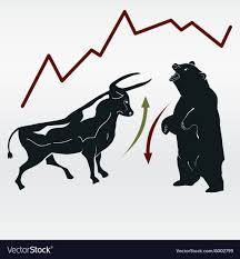 Exchange Bull And Bear Market Report Royalty Free Vector Sponsored Bear Market Exchange Bull Ad In 2020 Vector Free Vector Images Vector