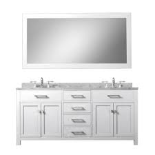 Water Creation Madison 60 In Vanity In Modern White With Marble Vanity Top In Carrara White And Matching Mirror Madison 60wb The Home Depot Marble Vanity Tops Water Creation Vanity Design