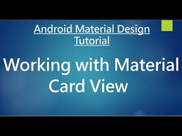 If you want to create edit text same as search bar in google map and in google playstore. Android Material Design 10 Working With Cards Youtube