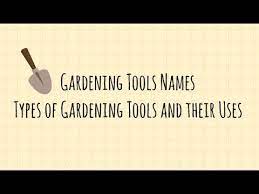 A garden hoe is a common gardening tool with a long handle and small square blade which is commonly used to shape soil, remove weeds, clear soil, and harvest root crops. Organic Gardening Tools Names And Uses Types Of Gardening Tools And Their Uses Gardening Tools Set Youtube