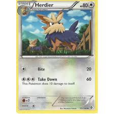 Certain pokémon appear more frequently during different seasons, and players can only access some areas during a specific season. Pokemon Trading Card Game Herdier 121 149 Uncommon Card Bw 07 Boundaries Crossed Trading Card Games From Hills Cards Uk