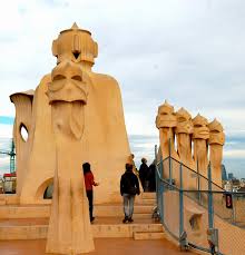 Helmeted Sentinels On The Rooftop Of Casa Mila Casa Mila Borders Lion Sculpture