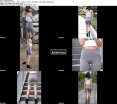 高画質 街の透けＰラインとマンスジ スパッツ美人２ - devil999.com - 盗撮・のぞき