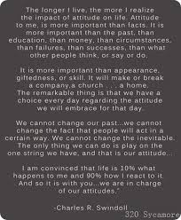 Attitude, to me, is more important than facts. Quotes About Charles Swindoll 67 Quotes