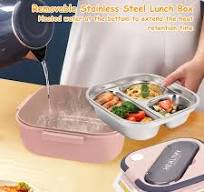Amazon.com: 1000ML Bento Box Adult Lunch Box,3 Compartments ...