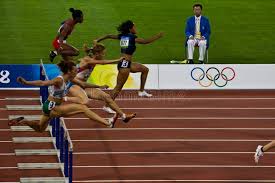 Olympic trials on sunday, securing his ticket to tokyo, as superstar allyson felix booked an age. Womens 100m Olympic Hurdle Race Editorial Stock Image Image Of News Olympics 6174299