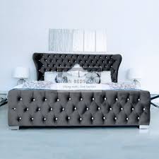 Changes to finish, color, grade, fabric or leather may. Kamara Winged Luxury Fabric Upholstered Bed Frame Guaranteed Cheapest Free Fast Delivery