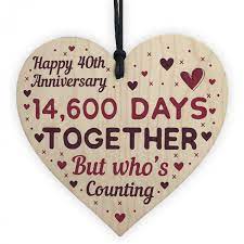 40 years later, their life is still a fairytale. Handmade Wood Heart Gift To Celebrate 40th Wedding Anniversary