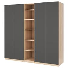 Https Www Ikea Com No No P Pax Garderobeskap Hvitbeiset Eikemonster Meraker Mork Gra S99251805 Ikea Pax Garderobe Ikea Ikea Pax