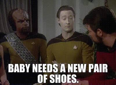 YARN | Baby needs a new pair of shoes. | Star Trek: The Next Generation  (1987) - S02E12 The Royale | Video gifs by quotes | b0d86a9b | 紗
