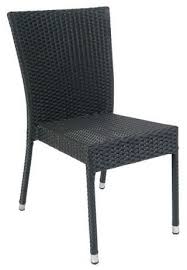 Aluminum Patio Chair With Faux Wicker In Black Finish Outdoor Wicker Chairs Patio Chairs Outdoor Patio Chairs